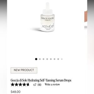 New in Box Dolce Glow Hydrating Self-Tanning Serum Drops